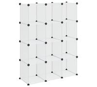 LKJephalotrop Étagère cubique transparente avec 12 compartiments, système | Étagère modulaire en plastique pour salon, bureau ou chambre d'étudiant. Offre un espace de rangement flexible sur une petite