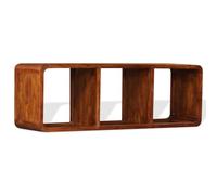 LKJephalotrop Meuble TV bas en bois d'acacia massif 120 x 30 x 40 cm | Utilisable de manière flexible comme meuble TV ou bibliothèque debout pour le salon, en bois d'acacia, livré déjà monté.