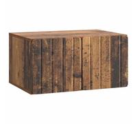 LKJephalotrop Meuble TV mural en bois vieilli 59,5 x 41 x 30 cm | Meuble bas compact pour salon et chambre à coucher avec 2 portes battantes, capacité de charge de 60 kg et surface facile