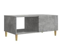 LKJephalotrop Table basse gris béton 90 x 50 x 40 cm en bois | Table d'appoint de salon élégante avec 2 compartiments et porte pivotante à 90° pour une organisation optimale à la maison.