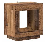 LKJephalotrop Table d'appoint aspect bois vieilli 60 x 40 x 65 cm | Étagère rectangulaire robuste avec une capacité de charge de 20 kg par niveau, idéale comme table de canapé dans la chambre