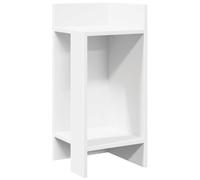 LKJephalotrop Table d'appoint blanche 25,5 x 27 x 60 cm Table de chevet en | Table de téléphone étroite pour chambre à coucher avec 2 compartiments ouverts pour livres et décoration