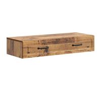 LKJephalotrop Table d'appoint murale en bois vieilli, 87,5 x 34,5 x 17 cm | Console murale peu encombrante avec tiroir pour chambre à coucher et couloir, surface de rangement stable avec une grande