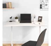 LKJVFCPW Plateau de bureau 110 x 60 x 2,5 cm en pin massif laqué blanc pour bureau, table PC ou comme plateau de construction de meubles avec bord vivant