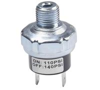LKRXW Interrupteur de Pression pour Compresseurs d'air 110-140 Psi Pressostat de Compresseur Air 1/4" NPT Pressostats de Commande Valve Pompe Automatique DC 12V 24V AC 110V 220V