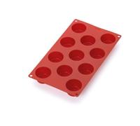 LKUA3 Lékué Moule pâtisserie Mini Muffins 11 cavités, silicone platine rouge