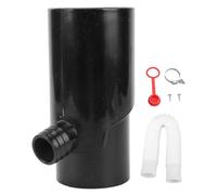 LKUREASDR Déviateur d’Eau de Pluie pour Descente de gouttière Ronde de 8 cm, système de Collecte d’Eau de Pluie avec Tuyau et Collier de Serrage, kit de dérivation pour tonneau de (Noire)