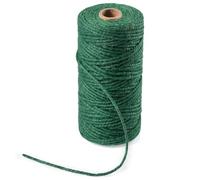 Lkw Ogechi 100m Ficelle de Jardin, Ficelle de Jute de 2mm, Corde de Jardinage Verte, Corde Jute de Jardin Vert, pour Plantes Grimpantes, Artisanat, Emballage Cadeau, Décoration de Noël