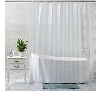Lkw Ogechi Rideau de Douche Rideau de Salle de Bain Transparent Imperméable et Antimould 200cm Drop, 180cm-300 cm Extra Large Rideaux de Bain, Séchage Rapide PVC Rideaux de Douche (200x200cm)