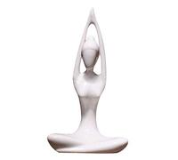LKXHarleya 12 Styles CéRamique Yoga Poses Figurine Porcelaine Yoga Lady Figure Statue MéDitation Yoga DéCor Ornement, B