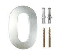 LKXHarleya 20cm Numéro d'adresse flottant, Argent 0 | Numéros de maison en acier inoxydable de grande taille pour l'extérieur : garage, portail, porte de rue, jardin, bureau