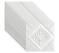 LKXHarleya 20PCS Panneaux muraux décoratifs autocollants, 35x35cm Stickers muraux 3D autocollants pour fond de télévision, chambre, salon, cuisine, 9