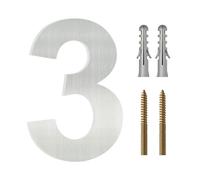 LKXHarleya 30cm Numéro d'adresse flottant, Argent 3 | Numéros de maison en acier inoxydable de grande taille pour l'extérieur : garage, portail, porte de rue, jardin, bureau