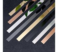 LKYJD Moulure métallique autocollante, garniture en acier inoxydable argenté pour mur, cheminée, cadre de miroir, artisanat et décoration de maison - 30mmx2m