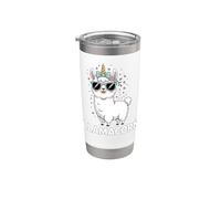 Llamacorn Licorne lama amusante pour filles et enfants amoureux Gobelet isotherme en acier inoxydable double paroi