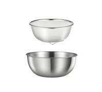 Llazsybz Bol D'égage Passoire Fine En Acier Inoxydable Passoire à Mailles Fines Emboîtable pr Cuisiniers, 23CM+22CM
