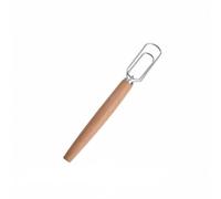Llazsybz Fouet Danois Ustensile de Pétrissage Mélange Pâte Outil de Pâte Tête en Fil Métallique Inox Manche Bois pour Travailler Levain Battre Pâte Épaisse