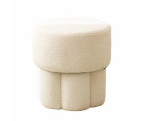 Llazsybz Pouf Champignon Tabouret Repose Pied Siège Bouclé Style Fantaisie Inspiré Accueillant Armature en Bois Adapté au Salon Chambre Entrée Maquillage Enfants Invités, Vert
