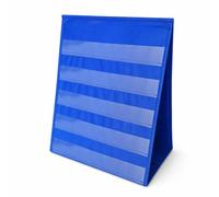 Llazsybz Présentoir Triangulaire Élégant | Portable, Présentoir Table Poches, Traparent, Support Pédagogique Pliable, pr, École, Eeignants, Tuteurs, Bleu, L