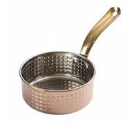 Llazsybz Single Handle Cooking Pan Casserole Mini Poêle Saucière avec Manche en Acier Inoxydable Surface Lisse Facile à Nettoyer Convient au Service d'Entrées, 14CM, size to 6