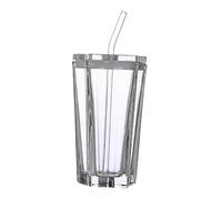 Llazsybz Tasse à Thé élégante En Verre de 300 Ml avec Couvercle, Format Portable, un