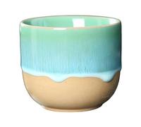 Llazsybz Tasses à Thé En Céramique, Mugs à Café 150 Ml, Faits Main, Motif Abstrait, Service à Thé En Porcelaine Sans pour Cappuccino, Expresso, Saké, Cyan Bleu