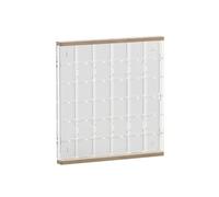 Llazsybz Vitrine Acrylique Compartimen en Grille Traparente Organiseur Bureau en Bois Robuste pr Chambre, 60x60mm, 36 Grilles