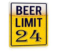 LLBOGRGGN Weathered Metal Tin Sign Beer Rules Speed Limit Parody For Pool Rec Room Lodge Cabin Man Cave Wall-Art Plaque 8 X 12 inch