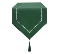LLCUTESHOP Chemin de Table Vert foncé 32 x 150 cm Moderne au Design Innovant Lin Couleur Pure, Lavable de Bonne Qualité Chemin de Table épis de blé Design Restaurant Party Holiday Décoration