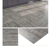 lle PVC Adhesive Sol Bois Gris 30x30CM Lino Sol Adhesif Salle de Bain Parquet Adhesif Sols 30x30CM, 4 lles Bois Gris BOIS SOLS PVC