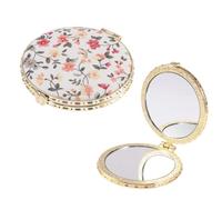 LLGSDLL Lot de 2 Miroir de Maquillage, Petit Miroir de Poche Portable, Rond Miroir Pliable Double Faces, Miroir de Voyage pour Le Maquillage, Miroir de Maquillage Portable en Vrac pour Femmes Filles
