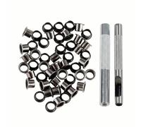 Lljsszr Outil d'Installation d'Œillets Trousse Yeux Œillets Rivets Grommet Pince Matériau Métal pour Pose Précise et Fixation Solide Adapté aux Bricoleurs, 6MM, 50PCS+Avec Outil