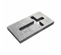LLMWFA Four à creuset de fusi0n croisée, moule moulage en métal 1.85x3.46x0.3 pouces, lingots graphite alliage Zinc, aluminium, laiton, or, argent