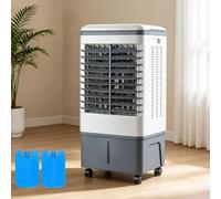 LLNWDNB Refroidisseur d'air par Évaporation Swamp Cooler 17L 2500CFM avec Télécommande 2 Bacs À Glaçons, Ventilateur Portable, Climatiseur 4 en 1 Climatiseur sans Fenêtre pour Chambre Appartement A