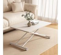 LLNWDNB Table Basse avec Relevable 10~70cm Table de Salon en Bois Table à Manger pour Salon Petit Appartement D,90CM