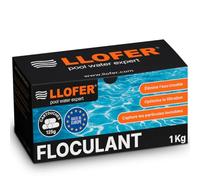 LLOFER -1 kg Floculant Pool Cartouches 8 x 125g pour systèmes de Filtration Sable & Verre. Floculant pour Piscine nettoyant, Entretien de Piscine, Accessoires de Piscine pour Une Eau Claire.