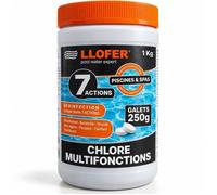 LLOFER - Chlore Multifonction en Galet de 250 g - 1 kg