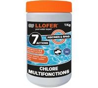 Llofer - Chlore Multifonction en Pastille de 20gr - 1kg Désinfection Longue Durée,Haute Teneur en Chlore (92%), Fabriqué en Europe