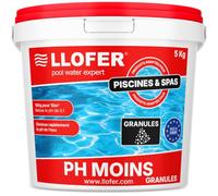 LLOFER - Poudre pH Moins (Baisse Le PH) - 5kg - Réducteur pH pour Piscine et Spa - Améliore la Qualité de l'eau - Correcteur de pH - Bénéfique pour la Santé