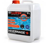 LLOFER - Produit d’Hivernage Piscine Super Concentré 5 L - Anti-Algues, Anti-Dépôts Calcaires et Anti-Moisissures - Hivernage Actif & Passif - Formule Liquide Non Moussante
