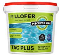 Llofer TAC+ - Correcteur d'Alcalinité Piscine en Poudre - Stabilise le pH & Améliore le Confort de Baignade - Seau 5 kg