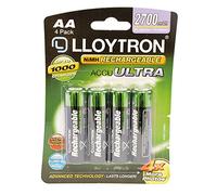 Lloytron AccuUltra Lot de 4 piles AA 2 700 mAh Nimh