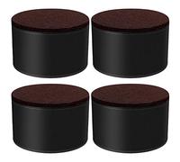 LLPEIJIE026 4 Pieds de Support de Meubles,Rehausseurs Autocollants en Acier Carbone,Diamètre 8cm,pour Sofa Lit Meuble TV Tables de Bout,Rond Rehausseur de Meubles,Haute 5cm,Noir/Blanc/Marron(Black)
