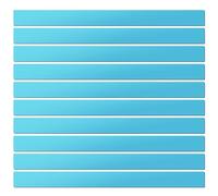 LLPT Étiquettes Magnétiques Effaçables 10 pièces Aimant inscriptible vierge Panneaux magnétiques réutilisables pour tableau blanc Couleur Bleu 5CM x 30CM (DMS21210BL)