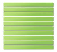 LLPT Étiquettes Magnétiques Effaçables 10 pièces Aimant inscriptible vierge Panneaux magnétiques réutilisables pour tableau blanc Couleur Vert 5CM x 30CM (DMS21210GN)
