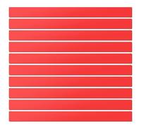 LLPT Étiquettes Magnétiques Effaçables 10 pièces Aimant inscriptible vierge Panneaux magnétiques réutilisables pour tableau blanc Couleur Rouge 5CM x 30CM (DMS21210RD)