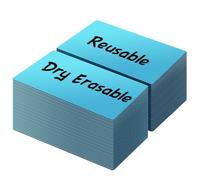LLPT Étiquettes magnétiques effaçables à sec 50 pièces Autocollants magnétiques vierges inscriptibles, réutilisables pour bureau, bricolage, tableau blanc, couleur bleu 5CMx10CM (DML2040BL)