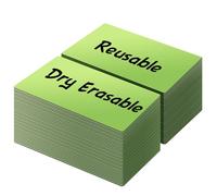 LLPT Étiquettes magnétiques effaçables à sec 50 pièces Autocollants magnétiques vierges inscriptibles, réutilisables pour bureau, bricolage, tableau blanc, couleur vert 5CMx10CM (DML2040GN)