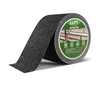 LLPT Grip Tape | Ruban Antidérapant Résistant | pour Escaliers Étanche Extérieur Intérieur | Bandes de Traction Antidérapantes | pour Marches Bateaux Rampes Escaliers (ASB411) | Noir | 101mm x 11m