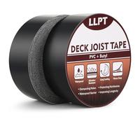 LLPT Ruban Adhésif de Solive pour Terrasse | 2 Packs | 50 mm x 15 m | Mastic Butyle Imperméable et Robuste | pour Terrasses en Bois et Poutres de Toit (JDT250P2)